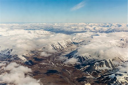 simsearch:6119-07943722,k - Aerial view of mountains, glaciers and ice fields on the west coast of Spitsbergen on a commercial flight from Longyearbyen to Oslo, Svalbard, Norway, Scandinavia, Europe Stockbilder - Lizenzpflichtiges, Bildnummer: 841-08031375