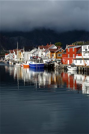 simsearch:841-08059503,k - Henningsvaer village, Lofoten Islands, Arctic, Norway, Scandinavia, Europe Photographie de stock - Rights-Managed, Code: 841-08059505