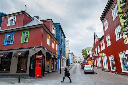 simsearch:841-03673717,k - Street scene in Reykjavik, Iceland, Polar Regions Photographie de stock - Rights-Managed, Code: 841-08059541