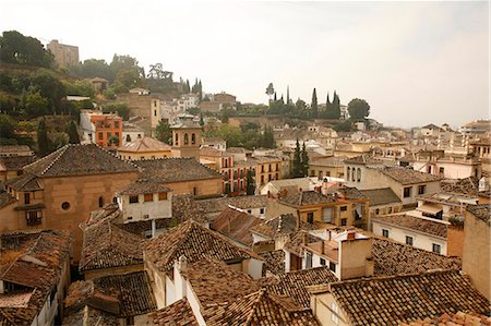 View over the rooftops in the Albayzin, Granada, Andalucia, Spain, Europe Stock Photo - Rights-Managed, Code: 841-08059561