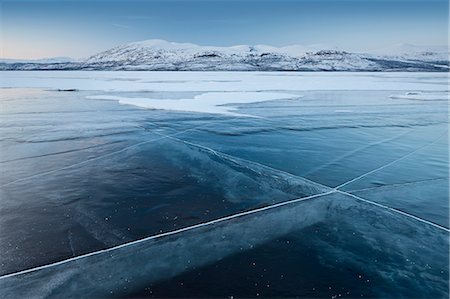 sweden - A frozen lake, so clear its possible to see through the ice, near Absiko, Sweden, Scandinavia, Europe Stock Photo - Rights-Managed, Code: 841-08059617