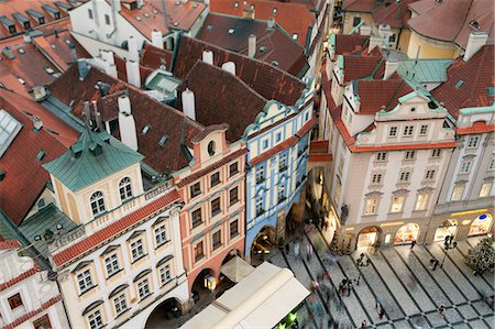 simsearch:841-08101708,k - Overview of buildings on the Old Town Square, UNESCO World Heritage Site, Prague, Czech Republic, Europe Stock Photo - Rights-Managed, Code: 841-08101708