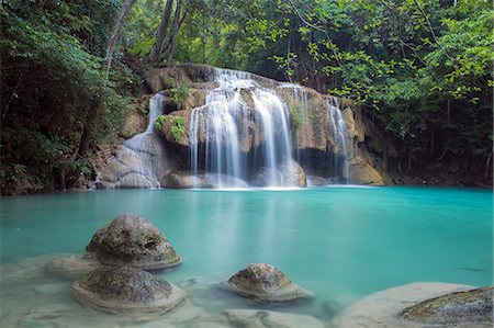 peace person pool - Erawan Falls, Kanchanaburi, Thailand, Southeast Asia, Asia Stock Photo - Rights-Managed, Code: 841-08101750