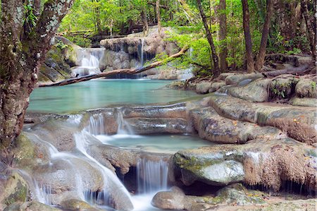 Erawan Falls, Kanchanaburi, Thailand, Southeast Asia, Asia Photographie de stock - Rights-Managed, Code: 841-08101751