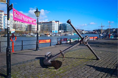 Old anchor on Bristol Harbour, Bristol, England, United Kingdom, Europe Photographie de stock - Rights-Managed, Code: 841-08101818