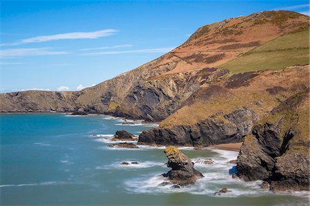 Llangrannog Beach, Ceridigion (Cardigan), West Wales, Wales, United Kingdom, Europe Stock Photo - Rights-Managed, Code: 841-08101824