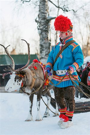 Ethnic Sami people at winter festival, Jokkmokk, Lapland, Arctic Circle, Sweden, Scandinavia, Europe Stock Photo - Rights-Managed, Code: 841-08101844