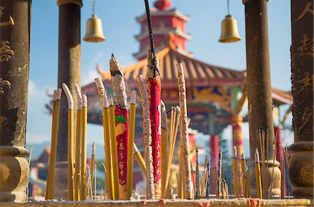 Incense sticks at Ten Thousand Buddhas Monastery, Shatin, New Territories, Hong Kong, China, Asia Stock Photo - Rights-Managed, Code: 841-08102062