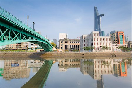 photographs of famous indian cities - Bitexco Financial Tower and Ben Nghe River, Ho Chi Minh City, Vietnam, Indochina, Southeast Asia, Asia Stock Photo - Rights-Managed, Code: 841-08102089