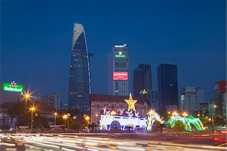 simsearch:841-08031604,k - Bitexco Financial Tower at dusk, Ho Chi Minh City, Vietnam, Indochina, Southeast Asia, Asia Photographie de stock - Rights-Managed, Code: 841-08102096
