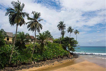 sao tome and principe - Colonial buildings in Caue, east coast of Sao Tome, Sao Tome and Principe, Atlantic Ocean, Africa Stock Photo - Rights-Managed, Code: 841-08102148
