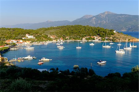 The small port and beach of Posidonio, Samos, North Aegean Islands, Greek Islands, Greece, Europe Stock Photo - Rights-Managed, Code: 841-08102166