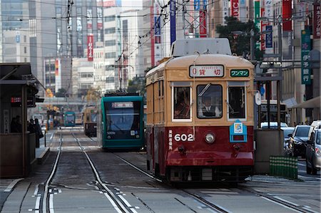 City tram, Hiroshima, Western Honshu, Japan, Asia Stock Photo - Rights-Managed, Code: 841-08102263