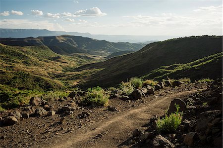 View over landscape near Lalibela at dusk, Ethiopia, Africa Photographie de stock - Rights-Managed, Code: 841-08102276