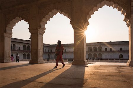 scalloped - Agra Fort at sunset, UNESCO World Heritage Site, Agra, Uttar Pradesh, India, Asia Stock Photo - Rights-Managed, Code: 841-08102308