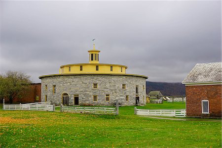 shaker - Round barn, Hancock Shaker Village, Pittsfield, The Berkshires, Massachusetts, New England, United States of America, North America Stock Photo - Rights-Managed, Code: 841-08149625