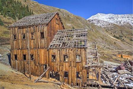 derelict - Animas Forks Mine ruins, Animas Forks, Colorado, United States of America, North America Foto de stock - Con derechos protegidos, Código: 841-08149660