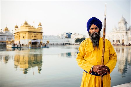 simsearch:851-02960522,k - Portrait of guard, Harmandir Sahib (Golden Temple), Amritsar, Punjab, India, Asia Foto de stock - Con derechos protegidos, Código: 841-08149700