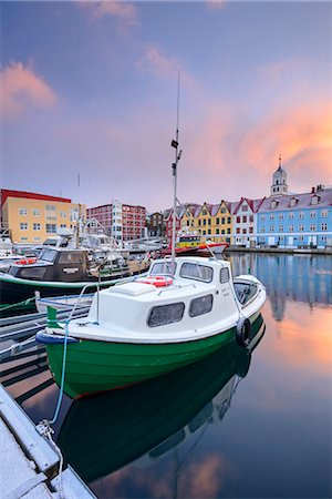 faroe islands - Colourful boats and buildings in Torshavn harbour, Streymoy, Faroe Islands, Denmark, Europe Stock Photo - Rights-Managed, Code: 841-08211715