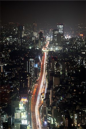 simsearch:841-07205690,k - Night view of Tokyo from Tokyo City View observation deck, Roppongi Hills, Tokyo, Japan, Asia Photographie de stock - Rights-Managed, Code: 841-08211802