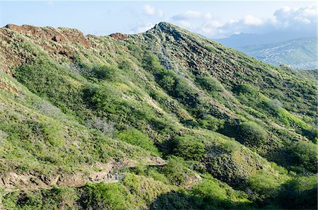 simsearch:6119-07443868,k - Hiking in Diamond Head State Monument (Leahi Crater), Honolulu, Oahu, Hawaii, United States of America, Pacific Photographie de stock - Rights-Managed, Code: 841-08220938