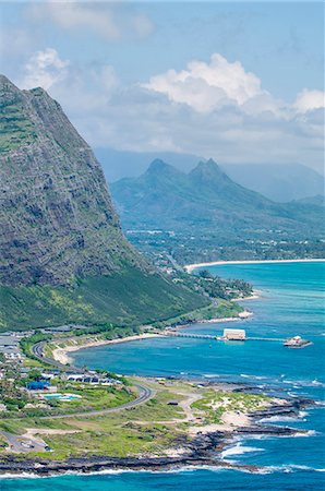 simsearch:6119-07443868,k - Beach at Waimanalo Bay, Windward Coast, Oahu, Hawaii, United States of America, Pacific Photographie de stock - Rights-Managed, Code: 841-08220955