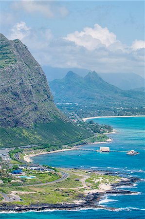 simsearch:6119-08126553,k - Beach at Waimanalo Bay, Windward Coast, Oahu, Hawaii, United States of America, Pacific Foto de stock - Con derechos protegidos, Código: 841-08220955