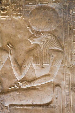 simsearch:6119-07452833,k - Bas-relief of the Goddess Sekhmet, Temple of Seti I, Abydos, Egypt, North Africa, Africa Stock Photo - Rights-Managed, Code: 841-08220998