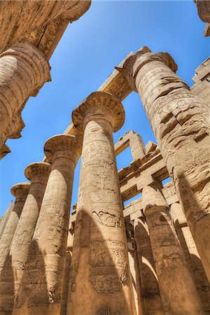 simsearch:841-06033869,k - Columns in the Great Hypostyle Hall, Karnak Temple, Luxor, Thebes, UNESCO World Heritage Site, Egypt, North Africa, Africa Stock Photo - Rights-Managed, Code: 841-08221008