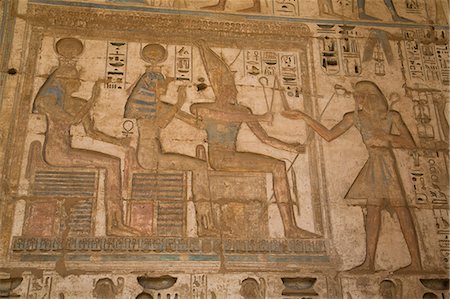 Bas-reliefs, Medinet Habu (Mortuary Temple of Ramses III), West Bank, Luxor, Thebes, UNESCO World Heritage Site, Egypt, North Africa, Africa Stock Photo - Rights-Managed, Code: 841-08221003