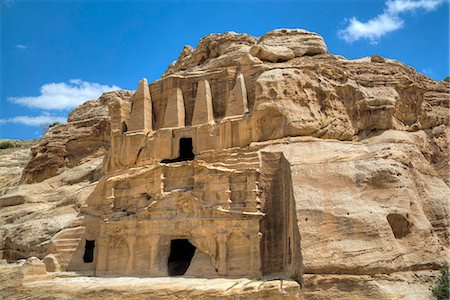 petra - Obelisk Tomb (upper structure), Bab as-Sig Triclinium (lower structure), Petra, UNESCO World Heritage Site, Jordan, Middle East Stock Photo - Rights-Managed, Code: 841-08221028