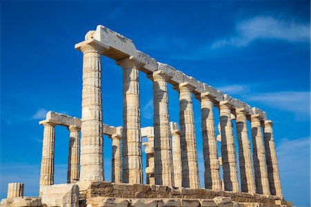 sounion - Temple of Poseidon, Cape Sounion, near Athens, Greece, Europe Stock Photo - Rights-Managed, Code: 841-08239934