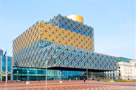 europe architecture - View of The Library of Birmingham, England, United Kingdom, Europe Stock Photo - Rights-Managed, Code: 841-08244132