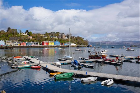 scotland not people - Tobermory harbour, Isle of Mull, Inner Hebrides, Argyll and Bute, Scotland, United Kingdom, Europe Foto de stock - Con derechos protegidos, Código: 841-08244185