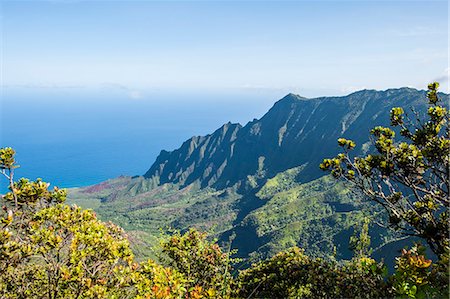 Kalalau Valley, Napali Coast State Park Kauai, Hawaii, United States of America, Pacific Stock Photo - Rights-Managed, Code: 841-08244198