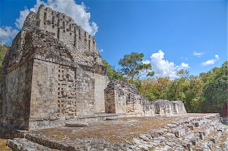 Structure VI, Chicanna, Mayan archaeological site, Late Classic Period, Campeche, Mexico, North America Photographie de stock - Rights-Managed, Code: 841-08244213