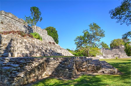 simsearch:6119-08269448,k - Temple of the King, Kohunlich, Mayan archaeological site, Quintana Roo, Mexico, North America Foto de stock - Con derechos protegidos, Código: 841-08244236