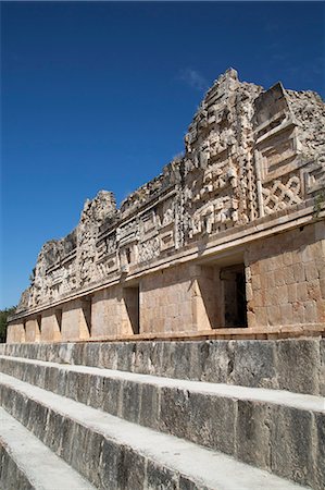 Nuns Quadrangle, Uxmal, Mayan archaeological site, UNESCO World Heritage Site, Yucatan, Mexico, North America Photographie de stock - Rights-Managed, Code: 841-08244249