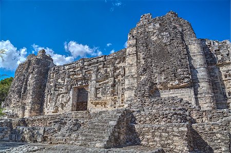 Monster Mouth Doorway, Hormiguero, Mayan archaeological site, Rio Bec style, Campeche, Mexico, North America Foto de stock - Direito Controlado, Número: 841-08244241