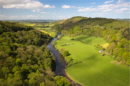 View over Wye Valley from Symonds Yat Rock, Symonds Yat, Forest of Dean, Herefordshire, England, United Kingdom, Europe Foto de stock - Con derechos protegidos, Código: 841-08244296