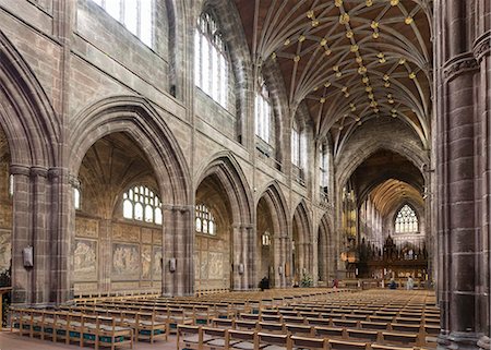 Chester Cathedral, interior looking Northeast, Cheshire, England, United Kingdom, Europe Fotografie stock - Rights-Managed, Codice: 841-08240033