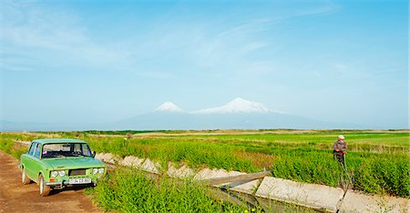 Mount Ararat, 5137m, highest mountain in Turkey photographed from Armenia, Caucasus, Central Asia, Asia Stock Photo - Rights-Managed, Code: 841-08240095