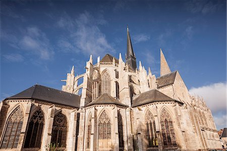 The beautiful Abbaye de la Trinite (Abbey of the Holy Trinity) in Vendome, Loir-et-Cher, Centre, France, Europe Fotografie stock - Rights-Managed, Codice: 841-08240195