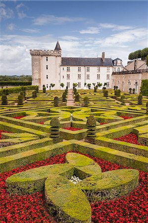 parterre - The beautiful castle and gardens at Villandry, UNESCO World Heritage Site, Indre et Loire, Centre, France, Europe Stock Photo - Rights-Managed, Code: 841-08240199