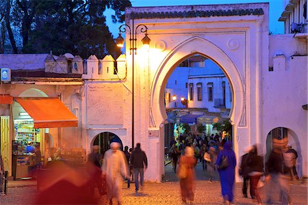 Bab El Fahs at dusk, Grand Socco, Tangier, Morocco, North Africa, Africa Stock Photo - Rights-Managed, Code: 841-08243951