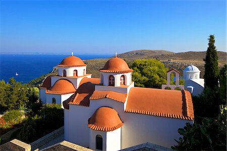 Monastery of Agios Savvas above Pothia, Kalymnos, Dodecanese, Greek Islands, Greece, Europe Photographie de stock - Rights-Managed, Code: 841-08279023