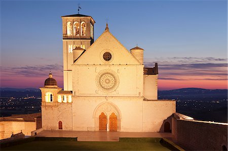 Basilica of San Francesco, UNESCO World Heritage Site, Assisi, Perugia District, Umbria, Italy, Europe Photographie de stock - Rights-Managed, Code: 841-08279042