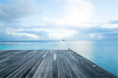 dock and water - Early morning, The Maldives, Indian Ocean, Asia Stock Photo - Rights-Managed, Code: 841-08279191