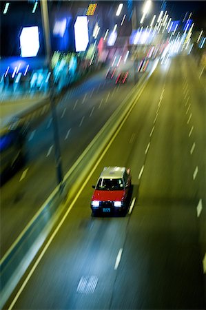 Taxi at night, Hong Kong, China, Asia Photographie de stock - Rights-Managed, Code: 841-08357494