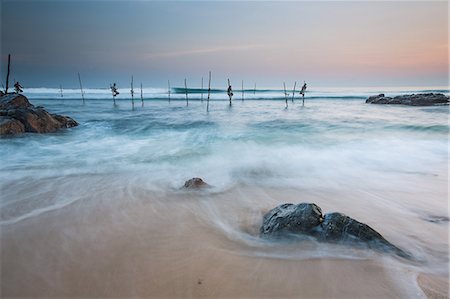 Stilt fishermen, Mirissa, Sri Lanka, Asia Stock Photo - Rights-Managed, Code: 841-08357557